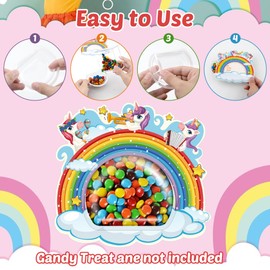 MOKOQI Unicorn Party Favor for girls, 36 Pack Unicorn Birthday Card with Adhesive Candy Storage Happy Birthday Certificates for Girls Unicorn Party Decor Birthday Cards Gifts for Kids 3-8 Years Old