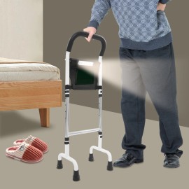 TBVECHI 299lbs Adjustable Height Standing Aid Rail With Led Sensor Light For Elderly