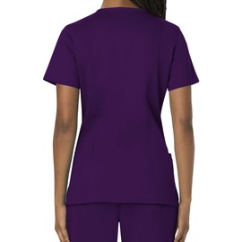 Cherokee Women's V-Neck Top, Eggplant, XX-Small