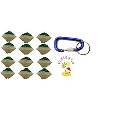 Gr8 Life Co Coleman 51 Slip-on Bayonet Rosette Lantern Mantles (12 Pack) + Carabiner Key Chain Bundle