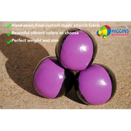 Juggling Balls Professional Style Set of 3 - How to Juggle Kit with Bean Bags for Juggling for Beginners with Vibrant Colors, Great Feel, Ultra Durable (White/Red)