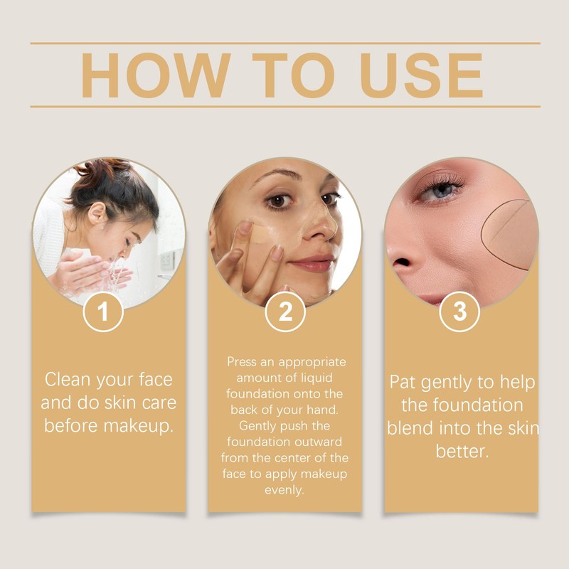 2pcs Colour Changing Foundation, Liquid Foundation, Flawless Colour Changing Foundation,