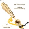 Mtsooning 1/4 inch RV Quick Connect Adapter Conversion Fitting, Propane
