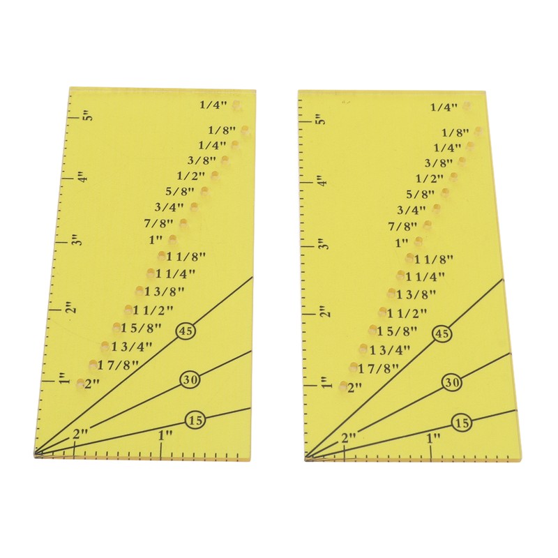 2set Seam Guide Ruler Strong Magnetic Stainless Steel Transparent Acrylic