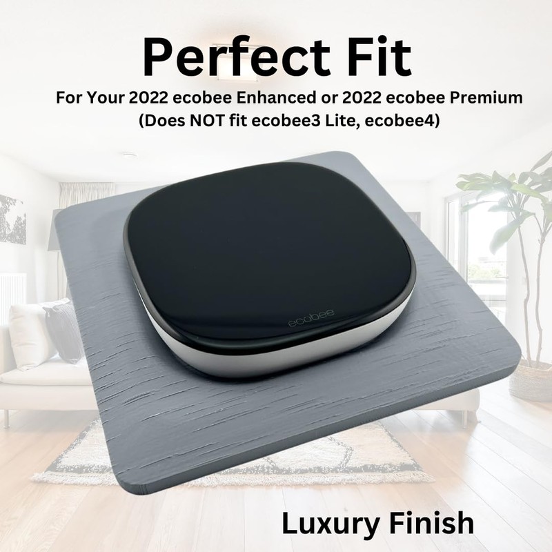 Harbor Gray Square Wall Plate for Ecobee Smart Thermostat Enhanced