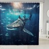 Feelyou Shark Bath Curtain Whale Shark Shower Curtain Ocean Marine