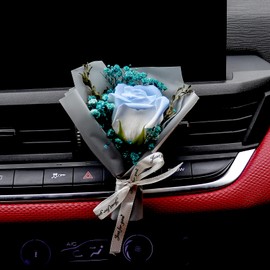 BtlBee Small Bouquet Car Air Freshener Vent Clips Mini Dried Flower Bouquet Car Air Conditioning Outlet Perfume Clip Decoration Car Essential Oil Diffuser Vent Clip Auto Interior Accessories Style 6