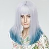 Gradient Wig Long Full Wig Cosplay Bob Wig for Women