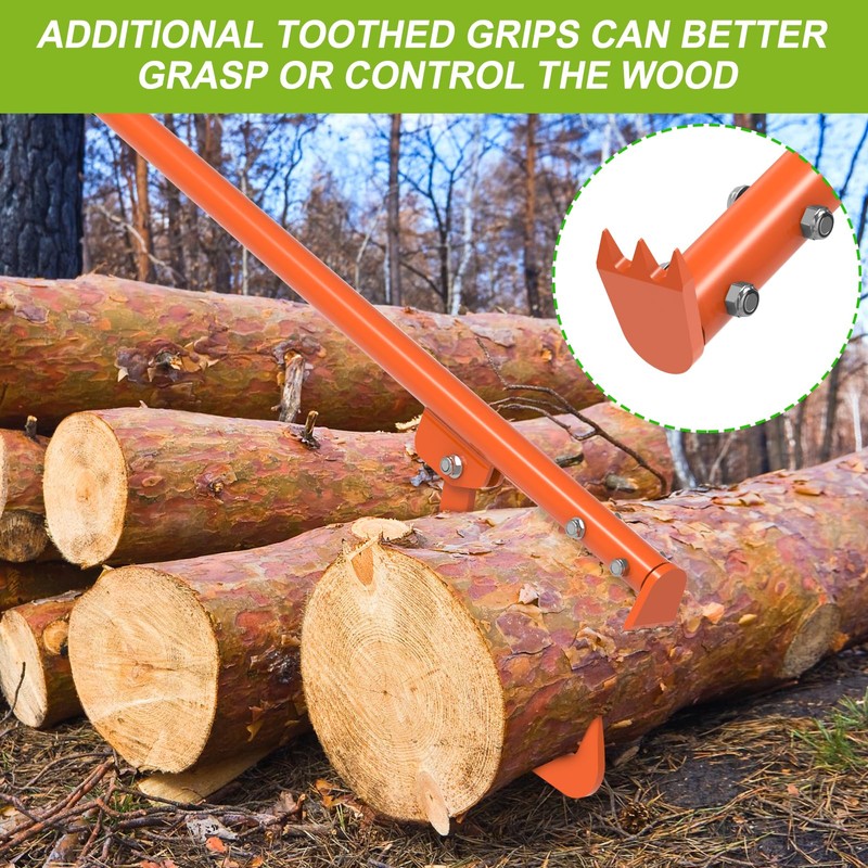 Dolibest 42/49'' Steel Cant Hook Tool, Log Peavey Tool, Cant