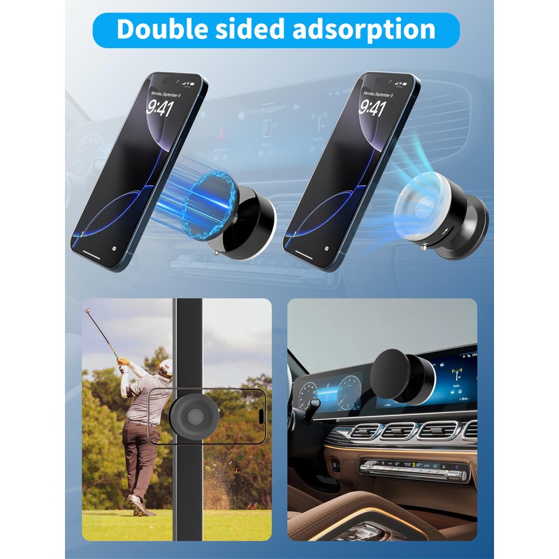 ALTERIFE Vacuum Magnetic Phone Holder Stand (Black)