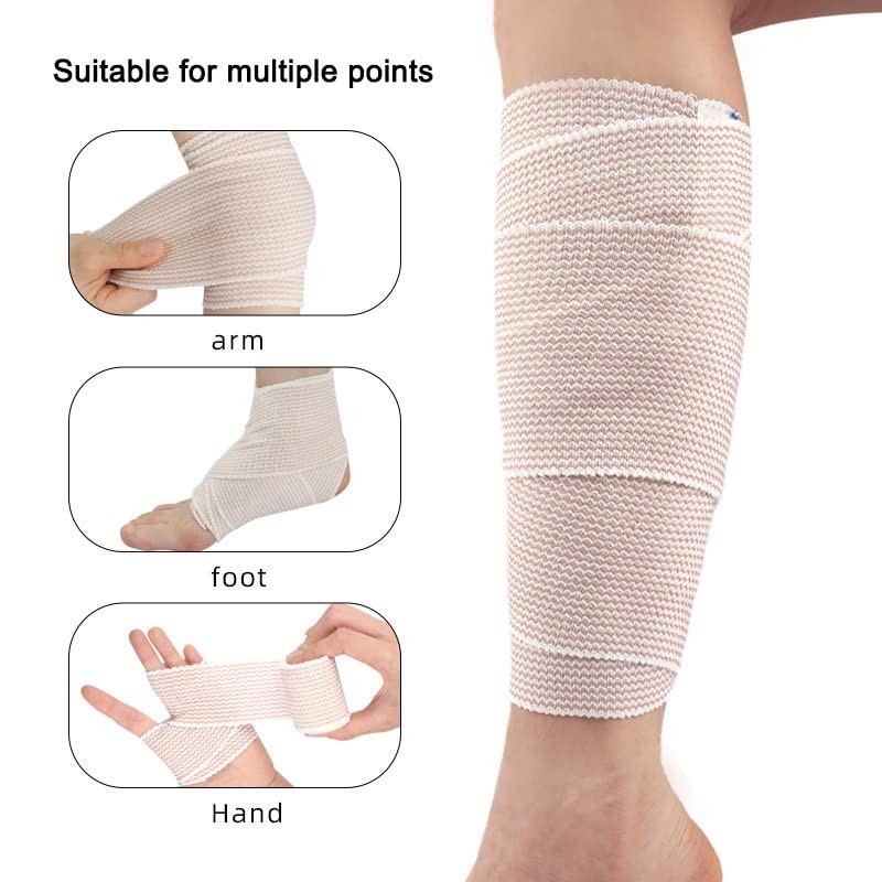 Elastic Bandage Wrap with Self-Closure, 3 Pcs(1x2”, 1x3", 1x4") Compression