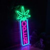 Green Leaf Neon Sign Dimmable Open Neon Lights for Wall
