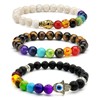Achat Perlen 7 Chakras Energie Stein Armband Yoga Healing Balance