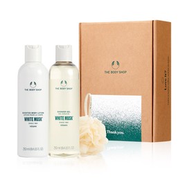 The Body Shop White Musk 2-piece gift set (shower gel body lotion 250ML) (+ shopping bag) / 더바디샵 화이트 머스크 2종 선물세트 (샤워 젤바디 로션 250ML)(+쇼핑백)