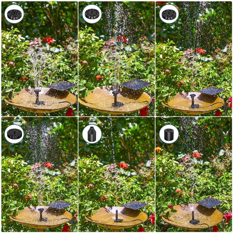 AISITIN DIY Solar Water Pump Kit for Water Feature Outdoor