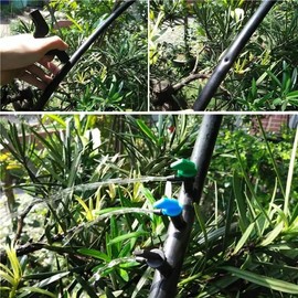 50 Pack 4GPH Professional Grade Drip Emitter Garden Flag Irrigation Dripper - Fits Most Brands 1/4" Drip tubing (For Use With Rainbird, Raindrip, Etc.) (50pk 4 GALLON)