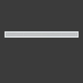 Powrocket Linear Bar Air Grille 44" X 4", Aluminum Air Supply/Return Grilles,Easy Air Flow,Removable Grille/Door-HVAC Air Vent Cover,White[Outer Dimensions: 44.8"w X 4.8"h]
