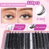 Lash Clusters Wispy 10-18mm 320pcs Volume Lash Extensions D Curvature
