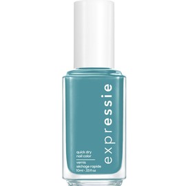 essie Expressie Nail Polish, Quick-Dry Midtone Teal Nail Polish, Vegan, Up Up & Away Message, 0.33 fl oz