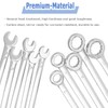 Mesee 10Pcs Mini Combination Wrench Set, Ratchet Spanner Set, Metric