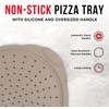 Non-Stick Pizza Pan with Silicone Handle 1 Pack, 13 Inch
