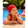 MAPIMANIA- Cuffia da Piscina color rosso per Bambini in Poliestere,