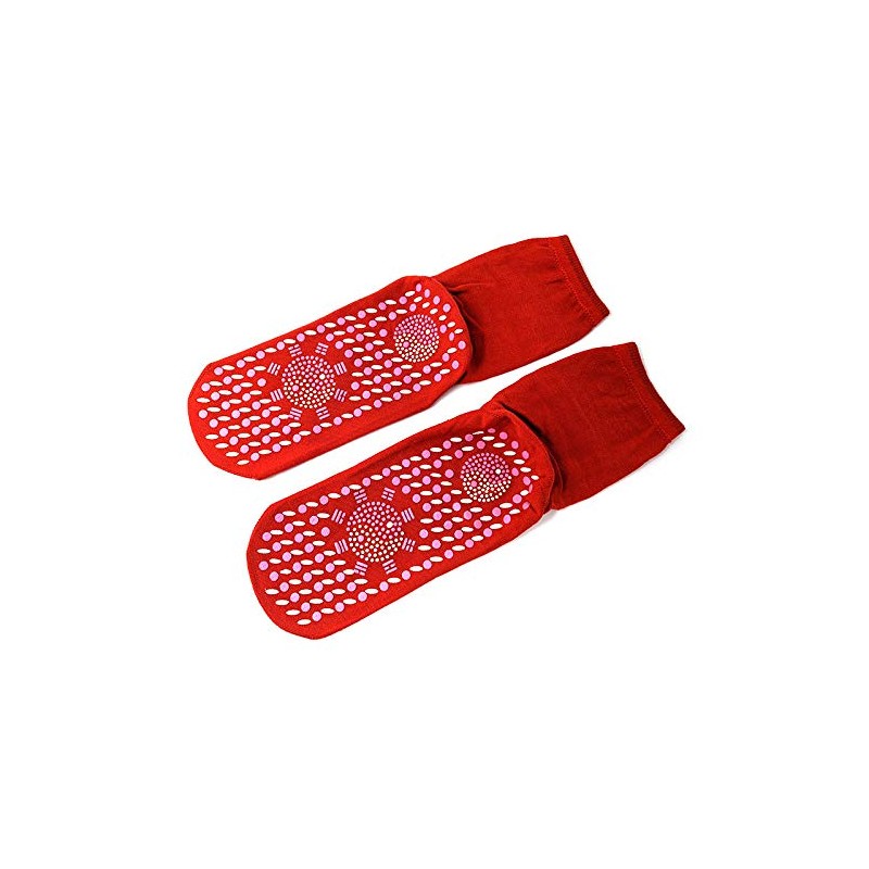 Shop Unisex Magnetic Self Heating Yoga Socks - Red
