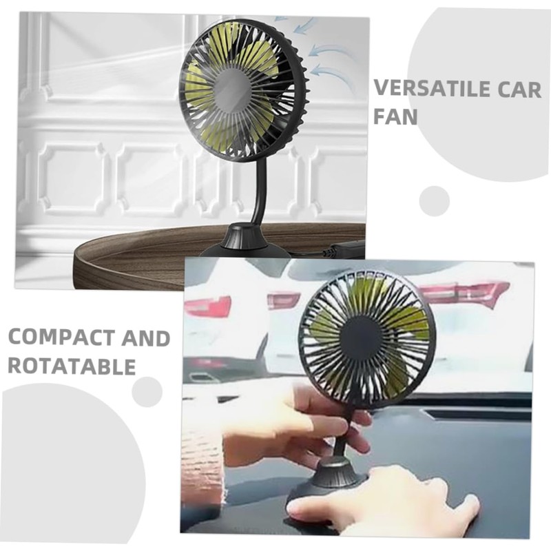 Alipis Mini Portable Car Fan Versatile Cooling for Cars and