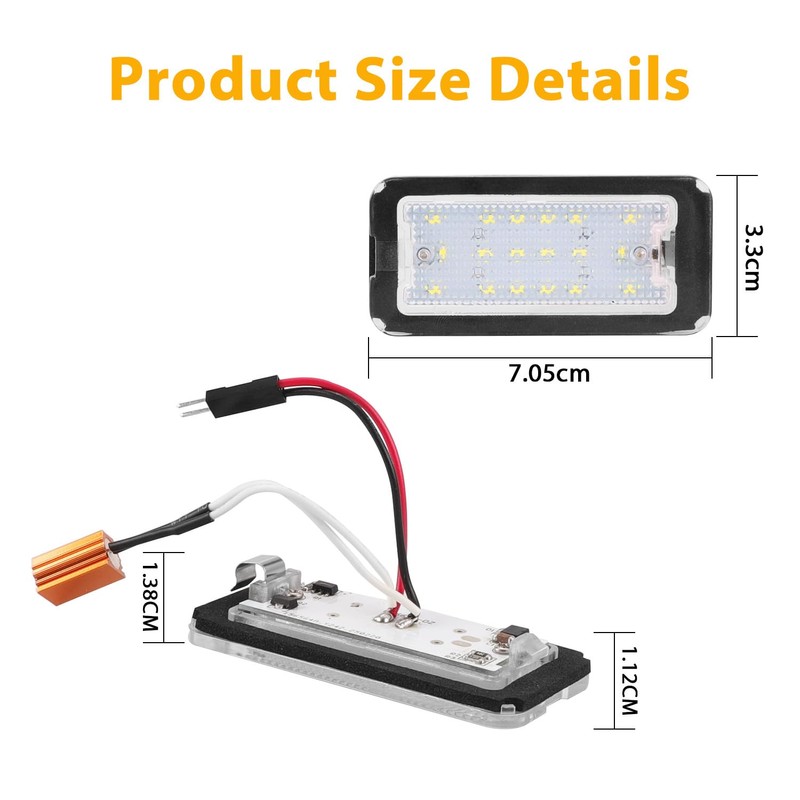 Erato LED License Plate Light CanBus Error Free 6000K White