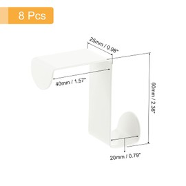 uxcell Over The Door Hooks,8pcs - Stainless Steel Door Hangers Hooks, S-Shaped Double Hooks for Hanging Clothes, Hats, Towels (White)