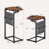 ELYKEN TV Tray Table, Adjustable Height & 90° Tilt Narrow