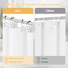 Craidlela 3-in-1 White Waffle Shower Curtain Set, Waterproof Fabric Modern