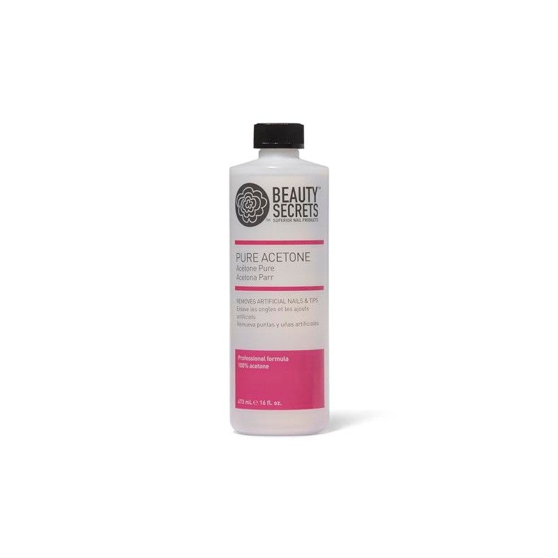 Beauty Secrets Pure Acetone Manicurist Solvent, 16 Oz