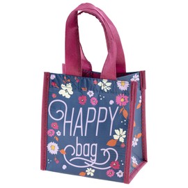 Karma Reusable Gift Bags - Tote Bag and Gift Bag with Handles - Perfect for Birthday Gifts and Party Bags RPET 1 Navy Floral Small