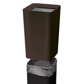 ASBEL A6210 Leclerc CV Mini Wastebasket Lavatory Tabletop Wastebasket Without Lid Brown