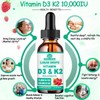 D3 K2 Vitamin 10000iu, Liquid Drop Vitamin D3 With K2