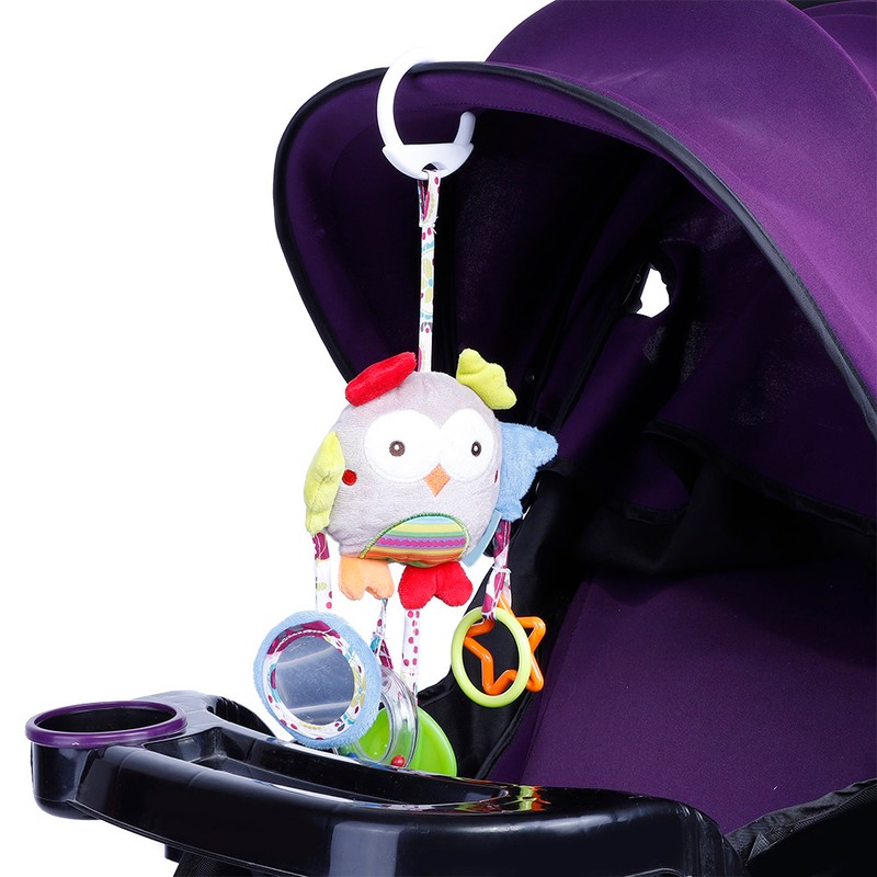 Soft Infant Plush Toy Cute Animal Rattle Baby Bed Stroller