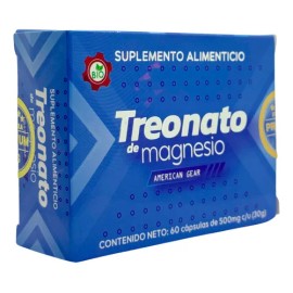 Treonato Magnesio Cápsulas American Gear Sabor