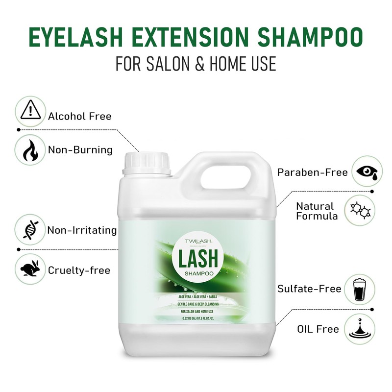 TWILASH BY DLY Lash Shampoo Bulk, Eyelash Cleanser for Extensions