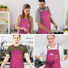 OUNLEN Chef Apron for Men Women Canvas Aprons with 3