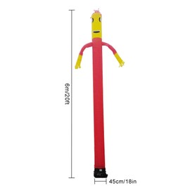 20FT Inflatable Dancing Man, Sky Inflatable Tube Guy Puppet Dancing Man, Sky Dancer Inflatable Tube Man, Wacky Wavy Dancing Guy (Blower not Included)