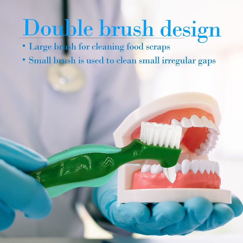 Bvcewilty Premium Hard Denture Brush, 3PCS Cleaning Brush, Multi-Layered Bristles
