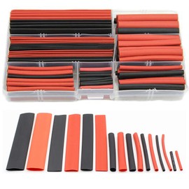 Wolfride 150pcs Heat Shrink Tubing Insulation Tubing Tubing 2:1 Rapid Shrink Insulation Waterproof High Flame Retardant Durable 2mm 2.5mm 3.5mm 5mm 6mm 8mm 10mm 13mm Red Black