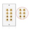 8 Posts Speaker Wall Plate Home Theater Wall Plate Audio