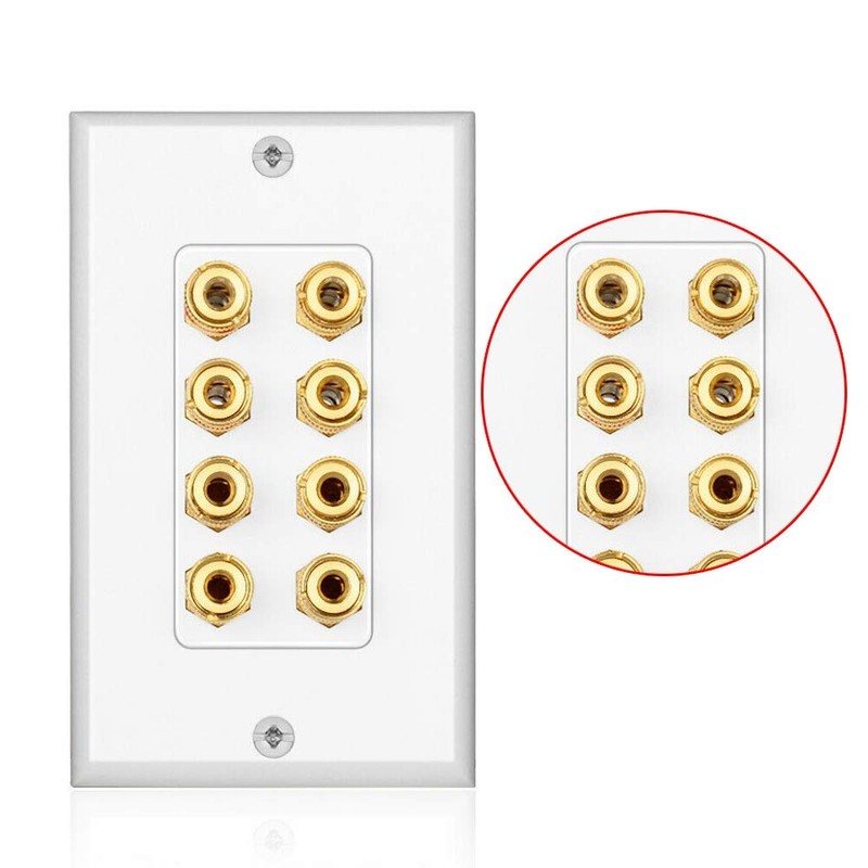 8 Posts Speaker Wall Plate Home Theater Wall Plate Audio