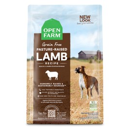 Open Farm Grain-Free Dry Dog Food with Ethically Sourced Ingredients, Non-GMO Veggies & Superfoods to Support Overall Health, Pasture Raised Lamb Recipe, 11lb Bag (176oz Bag)