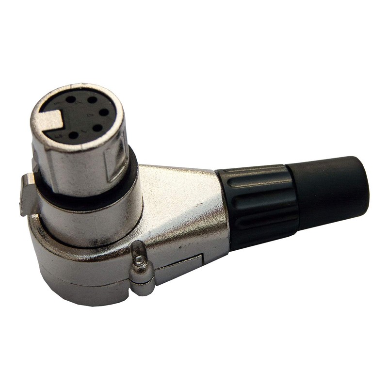 deetech Set of 2 WX5FS-1 XLR angled plug 90° female,