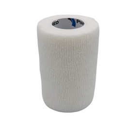 PintoMed Selbstklebender Verband, Gedehnt -6xWeiß Bandagen Rollen - 7,5cmx4,5m Haftbandage Verband; Fixierbinde selbsthaftend; Health Pflaster, sport tape; Stück für Handgelenk, Bein, Arm, vet wrap