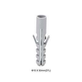 uxcell 10x50mm Plastic Expansion Tube Bolts Column Frame Fixings Gray 24pcs