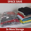 Vinsani 3 Pack Reusable Vacuum Storage Bags with Double-Zip Seal